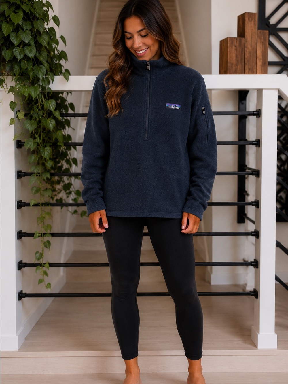 Patagonia Better Sweater Navy 1/4 Zip Pullover Fleece Women’s S